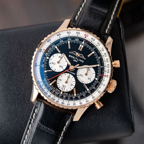 breitling navitimer b01 chronograph 43 gold|Breitling Navitimer b01 review.